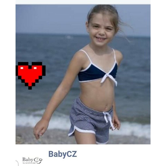 GIRL'S BABY CZ by CAROLINA ZAPF "SOFT PIMA COTTON" BOUTIQUE STRIPED SHORTS 3-6M - Picture 7 of 8